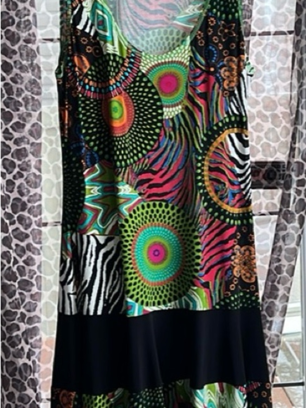 Joseph Ribkoff Multicolor Abstract & Animal Print Dress